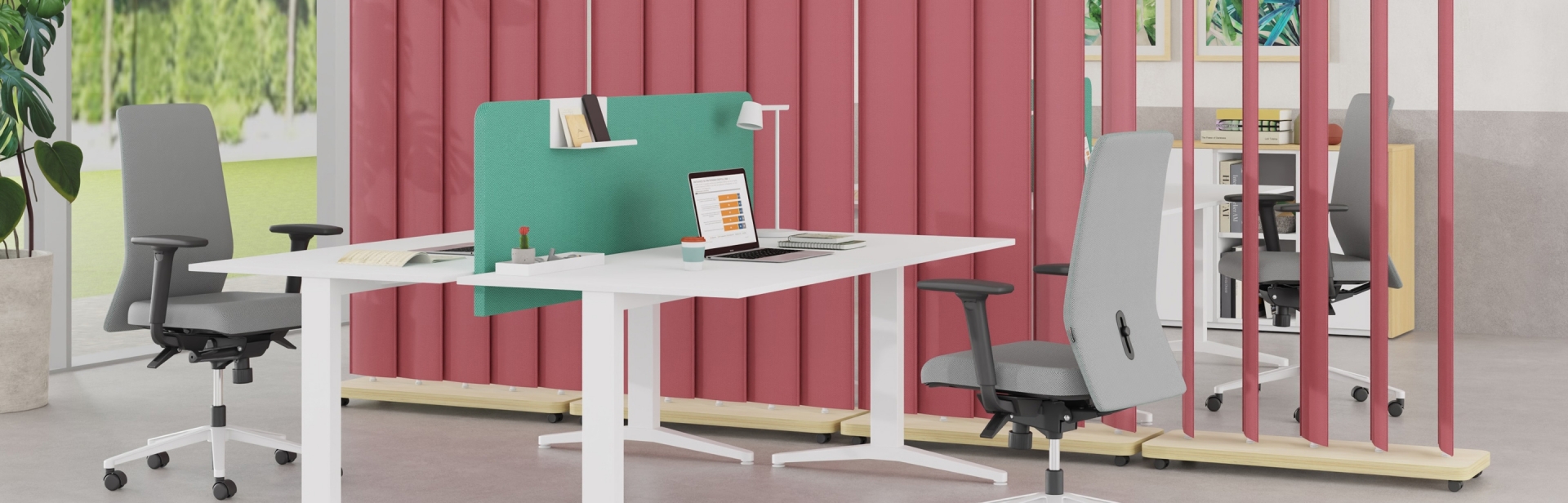 High Aesthetic Desk & Interior Room Partitions| Dromeas